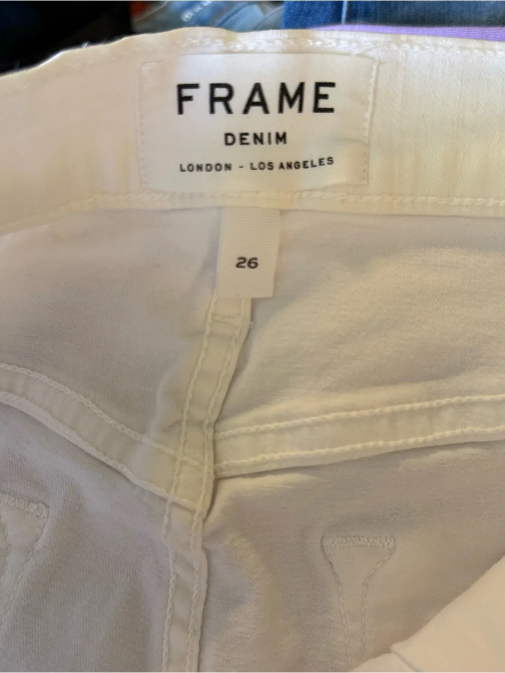 FRAME Le High Straight White Jeans SIZE 26